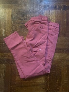 Lilac Utility Pants with Logo Snap